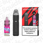 Black OXVA Xlim Go Vape Pod Kit and OX Passion Strawberry Raspberry Cherry Nic Salt E-liquid Bundle