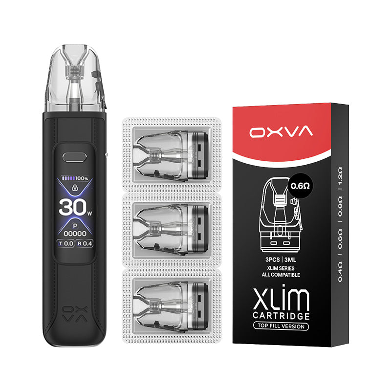 OXVA Xlim Pro 3 Black Leather + Pods Bundle