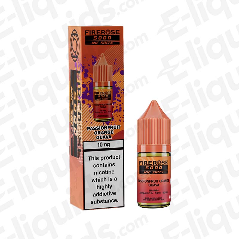 Elux Firerose 5000 Passionfruit Orange Guava 10mg Nic Salt E-liquid