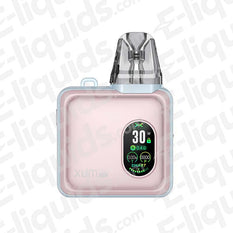OXVA Xlim SQ Pro Vape Pod Kit in pink, showcasing ergonomic design and LED screen for easy vaping.