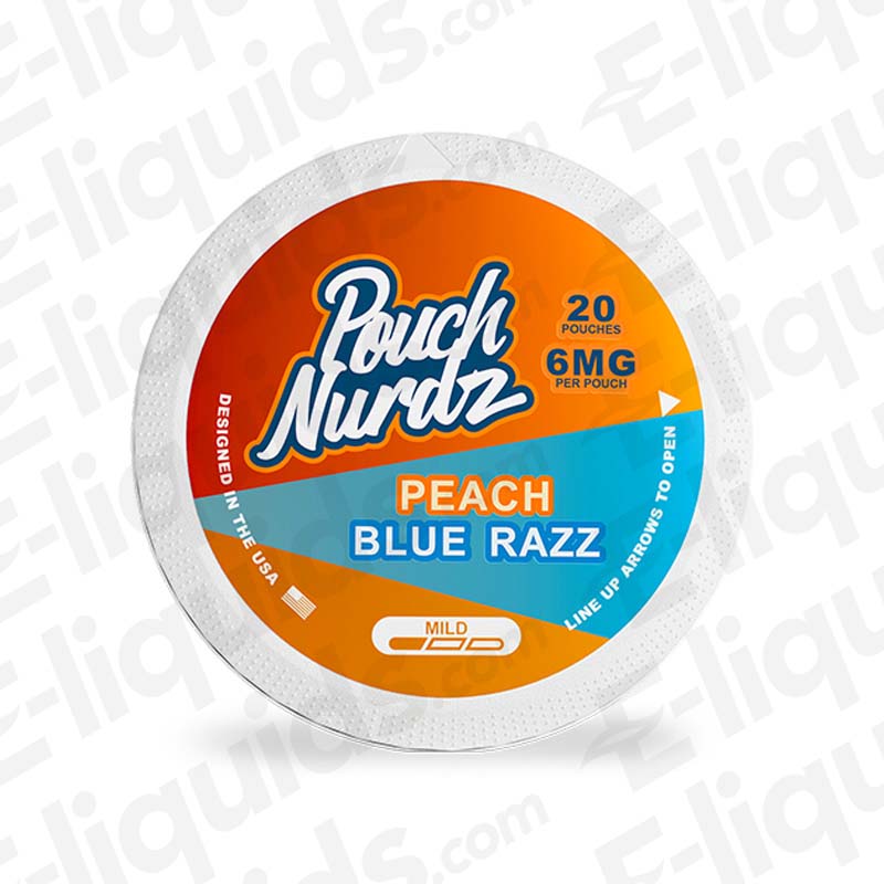Pouch Nurdz New Peach Blue Razz 6mg Nicotine Pouches