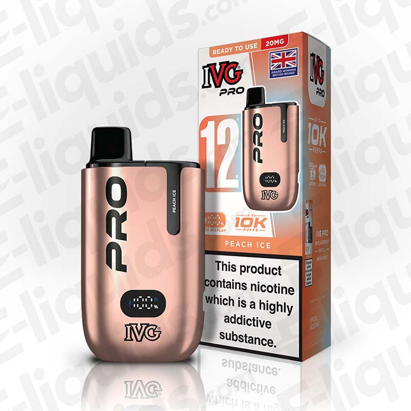 IVG Pro 12 20mg Prefilled Pod Kit Peach Ice