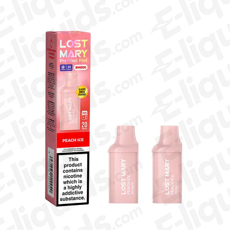 Lost Mary BM600 20mg Prefilled Pods Peach Ice