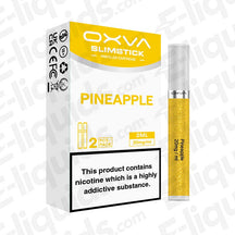 OXVA Slimstick Pineapple Prefilled Pod 2-pack in white and yellow pineapple packaging.