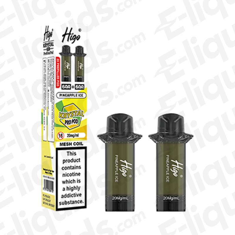 Higo Krystal Pro 20mg Prefilled Pods Pineapple Ice