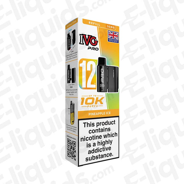 IVG Pro 12 10mg Pineapple Ice Prefilled Pod | E-liquids.com IVG Pro 12 10mg Pineapple Ice Prefilled Pod | E-liquids.com