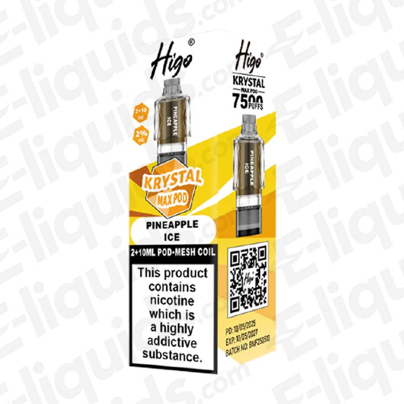 Higo Krystal Max Pineapple Ice 20mg Prefilled Pods