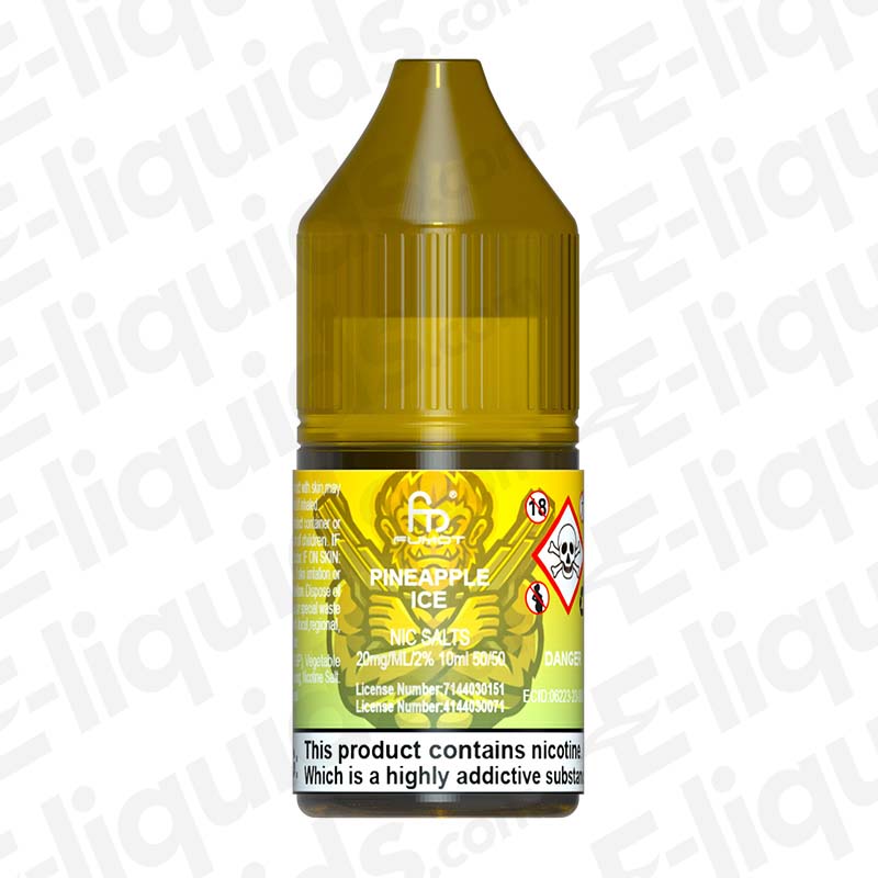Pineapple Ice RandM 7000 Nic Salt E-liquid by Fumot in a 10ml bottle with 20mg nicotine strength.