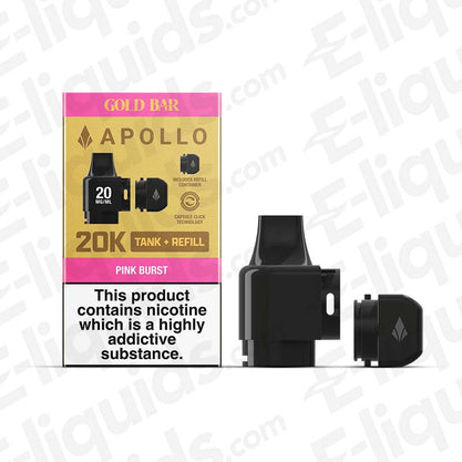 Gold Bar Apollo Pink Burst Replacement Tank and Refill Pod