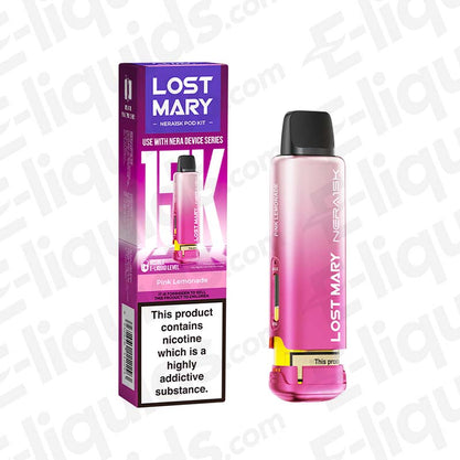 Lost Mary NERA15K Pink Lemonade 20mg Pre-Filled Vape Pod