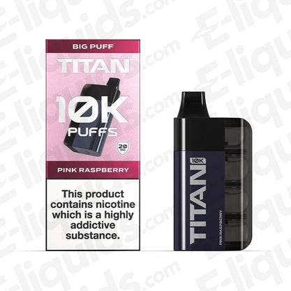 Titan 10K Pink Raspberry Legal Big Puff Disposable Vape