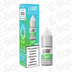 Polar Mint 5000+ Nic Salt E-liquid by Pukka Juice, 10ml bottle with a minty flavor, ideal for pod and starter kits.