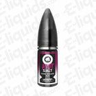 Riot Squad Pure Frozen Acai Black Edition Hybrid Salt E-liquid 10ml bottle with fruity design.