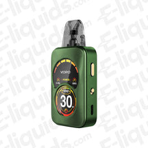 VooPoo Argus A Vape Kit in green, featuring dual OLED displays and adjustable wattage for a modern vaping experience.