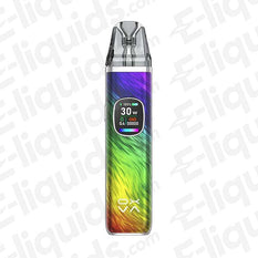 OXVA Xlim Pro 2 Pod Kit in Rainbow Swirl finish, featuring a 1300 mAh battery and USB C fast charging.