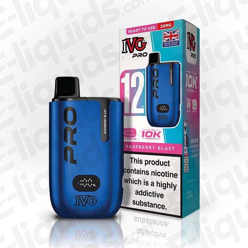 IVG Pro 12 20mg Prefilled Pod Kit Raspberry Blast