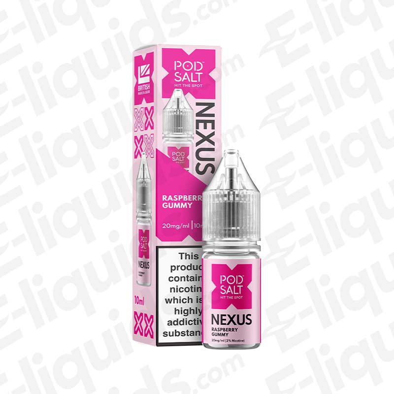 Nexus Pod Salt Raspberry Gummy 20mg Nic Salt E-liquid