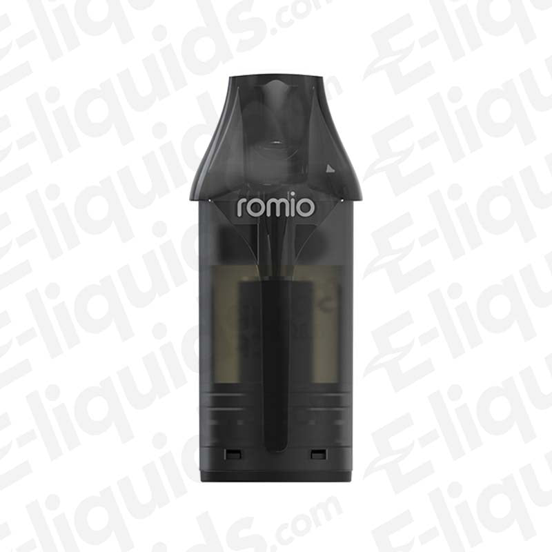 Romio Aster R 0.6 Ohm Pod featuring easy top-fill design and mesh coils, includes 3 replacement pods.