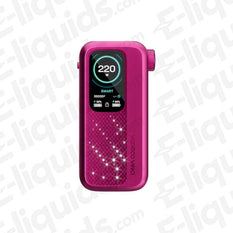 Voopoo Vinci Spark 220 Vape Mod in pink with customizable luxury dial and LED display.
