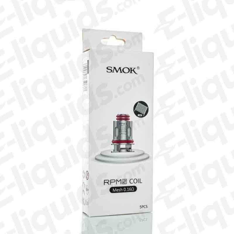 Smok RPM 2 0.16 Ohm Replacement Vape Coils Pack of 5 in packaging, compatible with SMOK RPM 2 Pod Kit for enhanced flavor extraction.