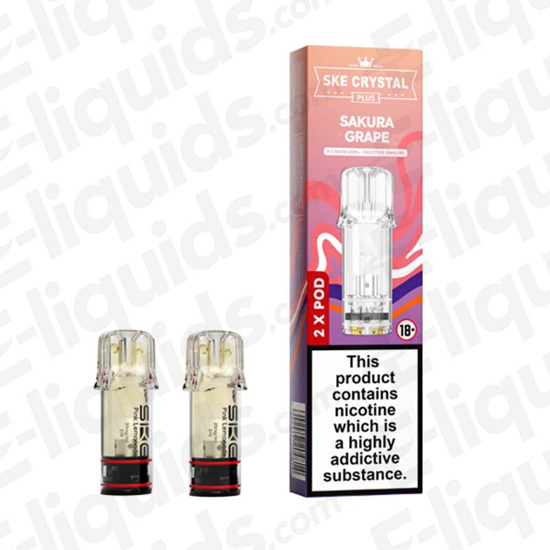 SKE Crystal Plus 20mg Prefilled Pods Sakura Grape