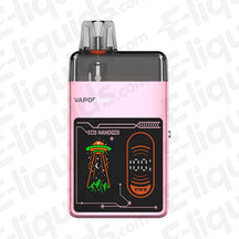 Vaporesso Eco Nano Pro Pod Kit in pink with user interface and Type-C charging port.