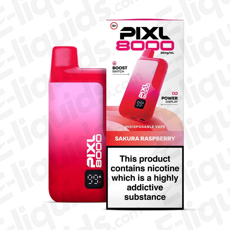 PIXL 8000 20mg Prefilled Pod Kit Sakura Raspberry