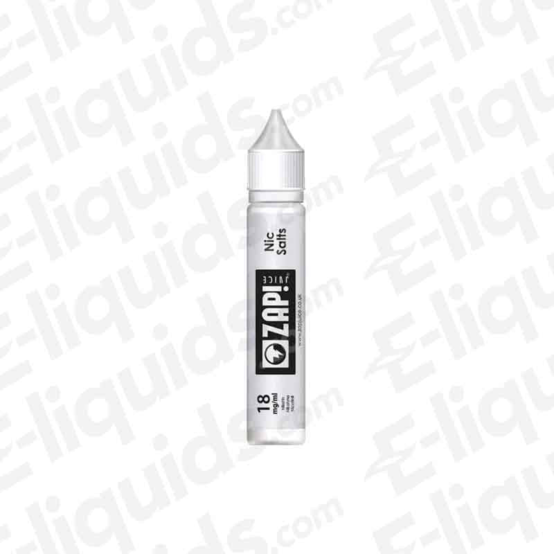18mg Zap! Juice salt nicotine shot for e-liquids, offering smooth hit and rapid nicotine delivery.
