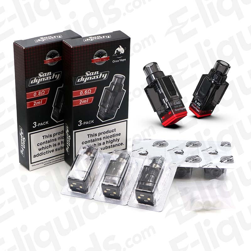 Orca Vape San Dynasty 0.4 Ohm Replacement Pods 3 Pack