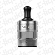 VooPoo PNP X MTL Vape Pod with silver finish and black drip tip, ideal for Mouth-To-Lung vaping.