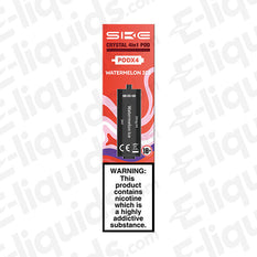 SKE Crystal 4-in-1 Pod Kit with Watermelon Ice flavor, featuring a warning label about nicotine.