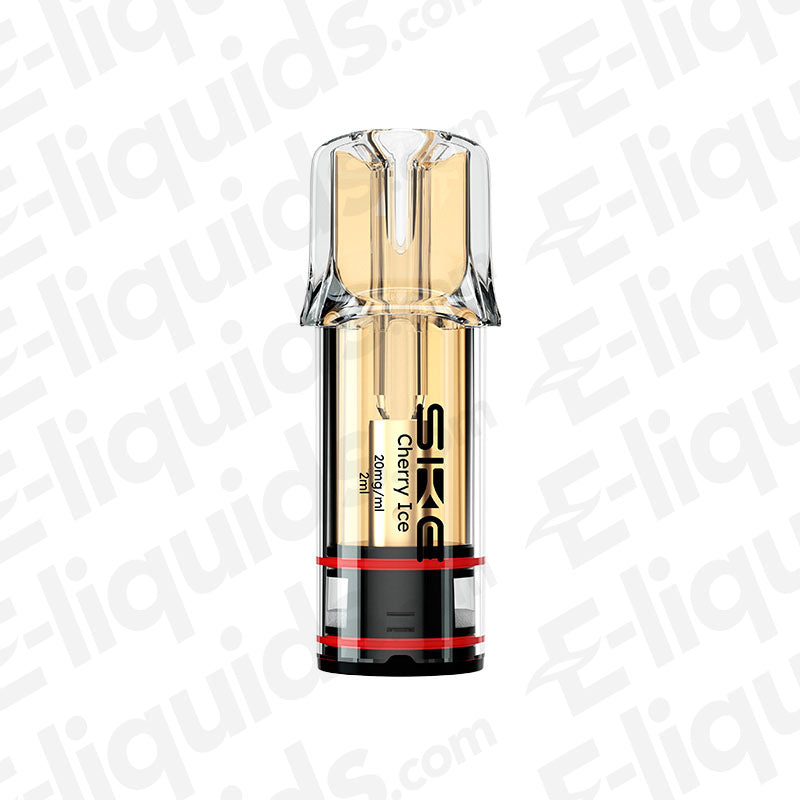 SKE Crystal Cherry Ice pre-filled vape pod with 2ml e-liquid, designed for a refreshing vaping experience.