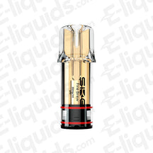 SKE Crystal Pre-filled Vape Pod - Fire Brew with clear body and black bottom, holding 2ml of e-liquid.