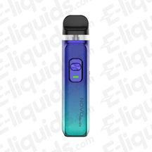 Smok Novo Master Pod Kit in gradient blue and green, showcasing a compact design and adjustable settings for optimal vaping.