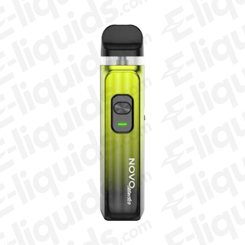 Smok Novo Master Pod Kit in vibrant green and black, featuring a compact design and adjustable airflow for an enhanced vaping experience.