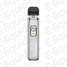 Smok Novo Master Pod Kit in sleek silver design with adjustable airflow and variable wattage features.