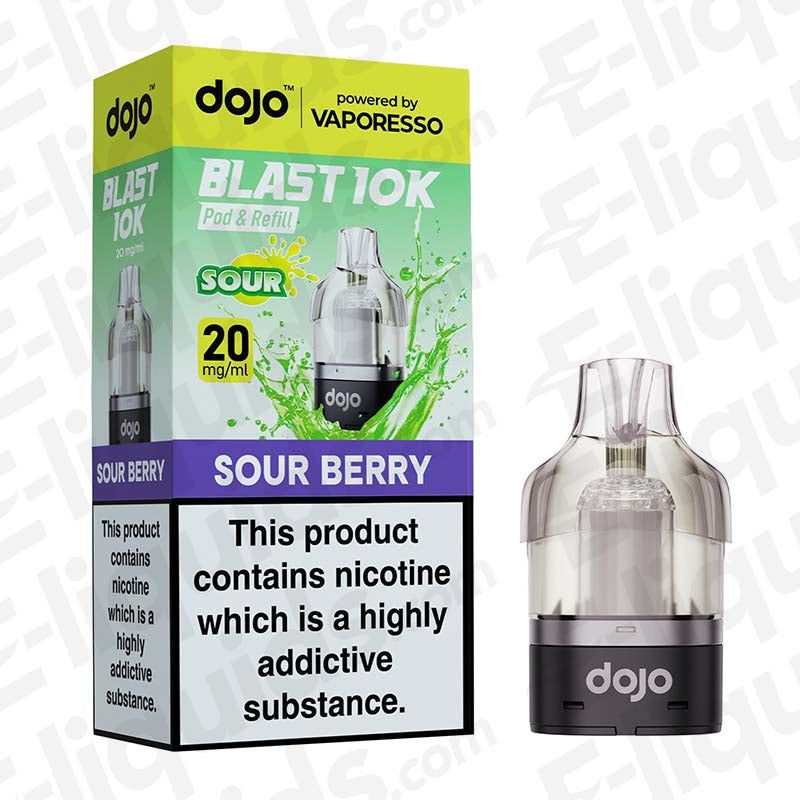 Vaporesso Dojo Blast 10K 20mg Prefilled Pods Sour Berry