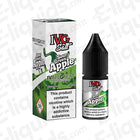 Sour Green Apple Nic Salt E-liquid by IVG, 10ml bottle and box, features crisp apple flavor for pod and starter kits, 20mg strength.