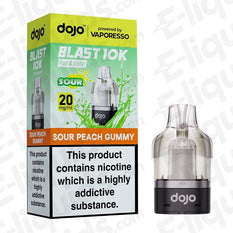 Vaporesso Dojo Blast 10K 20mg Prefilled Pods Sour Peach Gummy