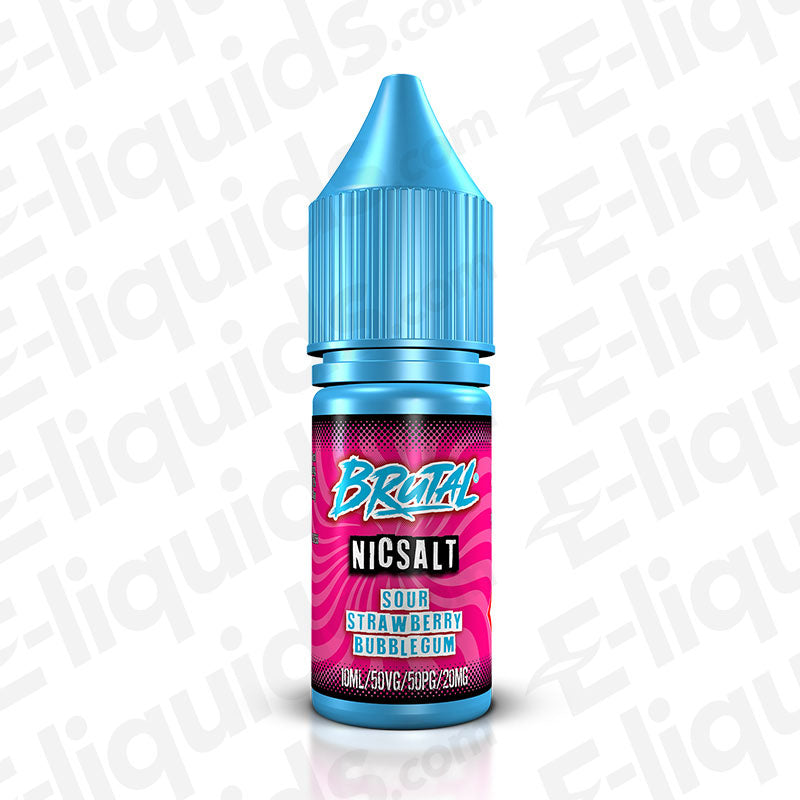 Brutal Sour Strawberry Bubblegum 20mg Nic Salt E-liquid