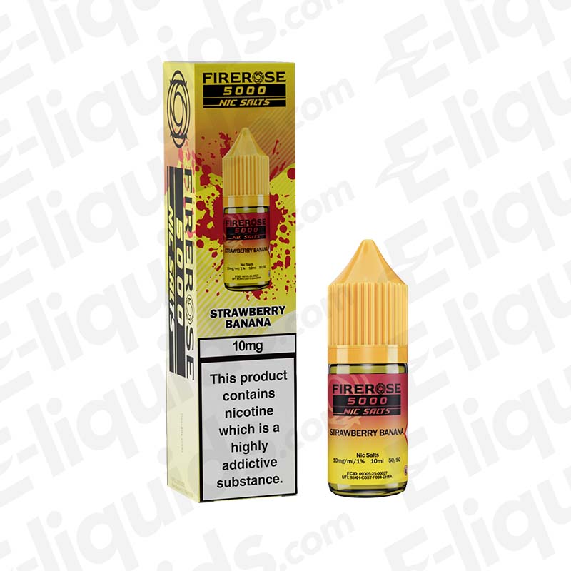 Elux Firerose 5000 Strawberry Banana 10mg Nic Salt E-liquid