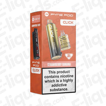 Pyne Pod Click 50K Prefilled Pod with creamy Strawberry Banana flavour in orange packaging.