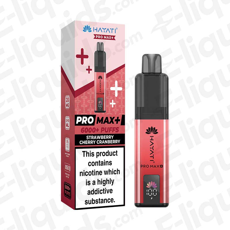 Hayati Pro Max+ 20mg Prefilled Pod Kit Strawberry Cherry Cranberry