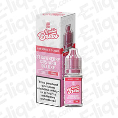 Ohm Brew Double Brew Strawberry Custard Deluxe 20mg Nic Salt E-liquid