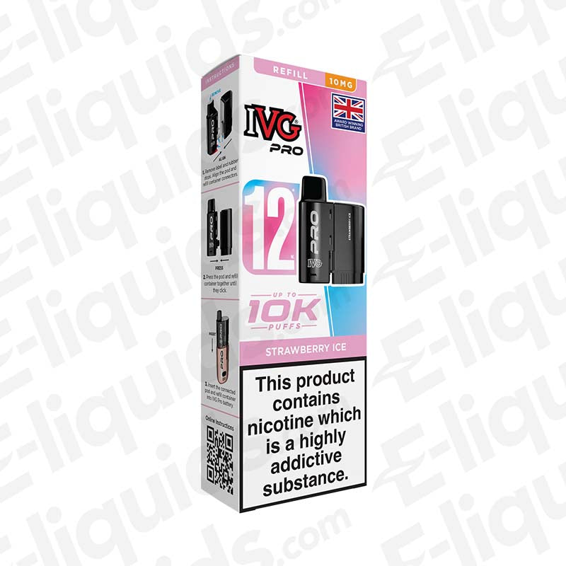 IVG Pro 12 10mg Prefilled Pods Strawberry Ice