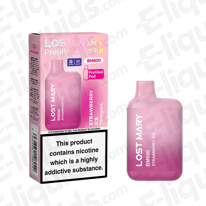 Lost Mary BM600 Prefilled Pod Kit Strawberry Ice