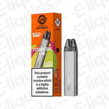 Vaporesso Deliciu Mate Vape Pod Kit with Strawberry Kiwi flavor packaging and nicotine warning.