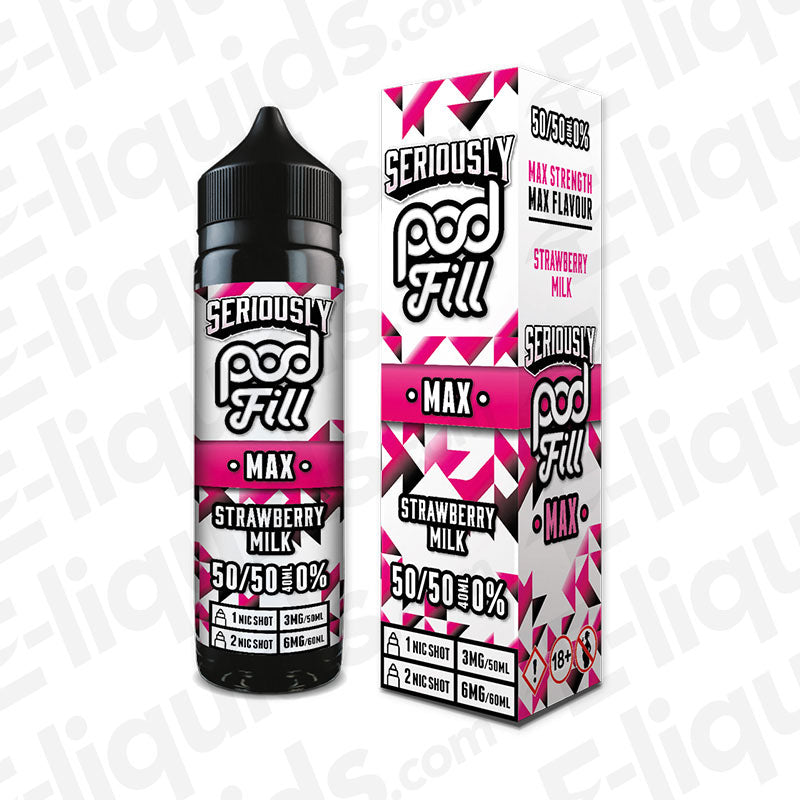 Doozy Vape Co Seriously Pod Fill Max Strawberry Milk 40ml Shortfill E-liquid