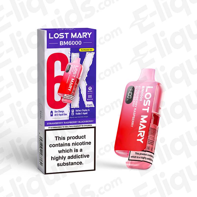 Lost Mary BM6000 20mg Prefilled Pod Kit Strawberry Raspberry Blackberry