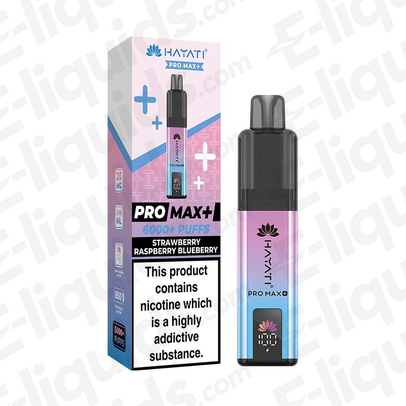 Hayati Pro Max+ 20mg Prefilled Pod Kit Strawberry Raspberry Blueberry